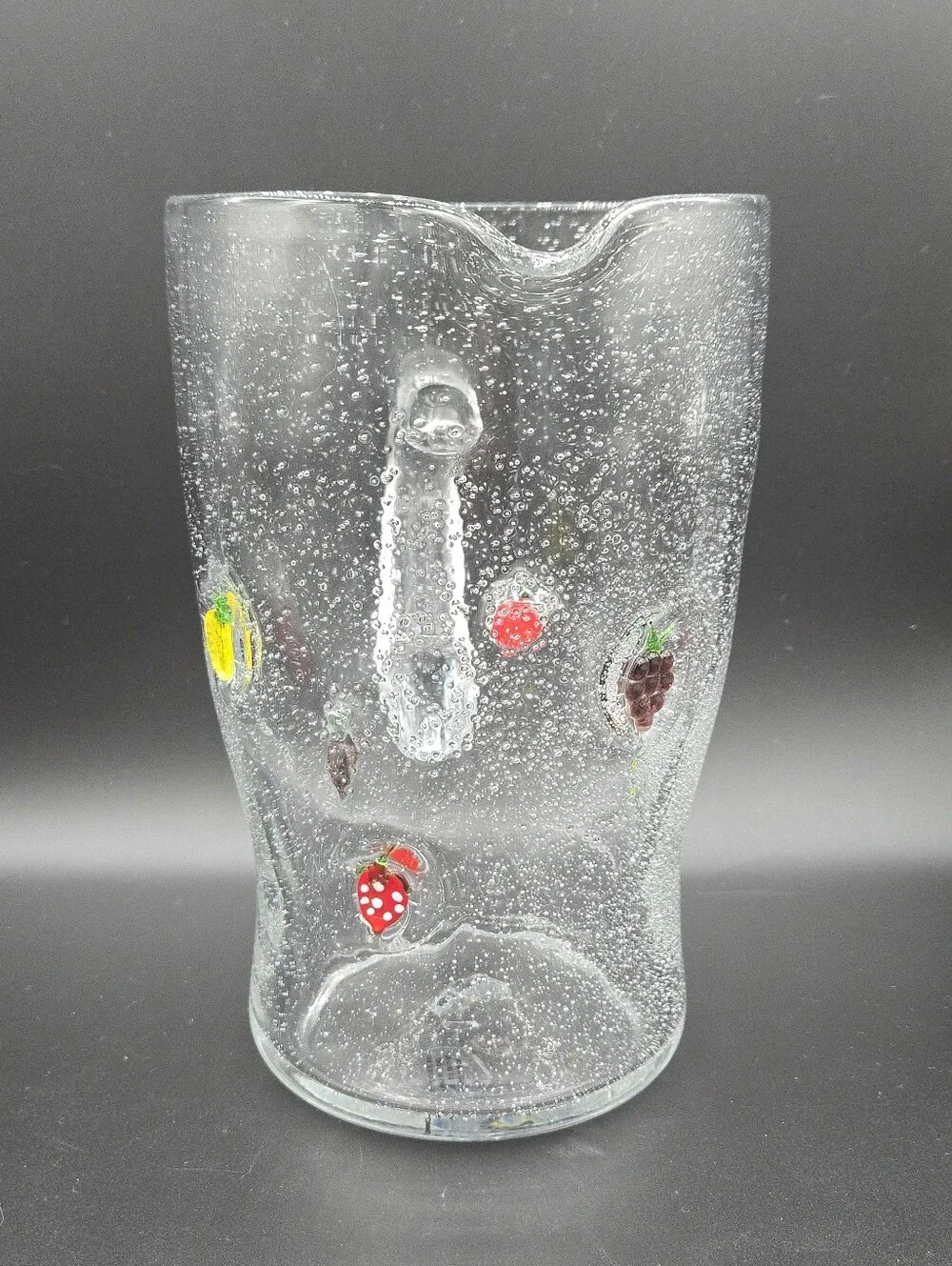 Anthropologie Hand Blown Glass Gallon Pitcher